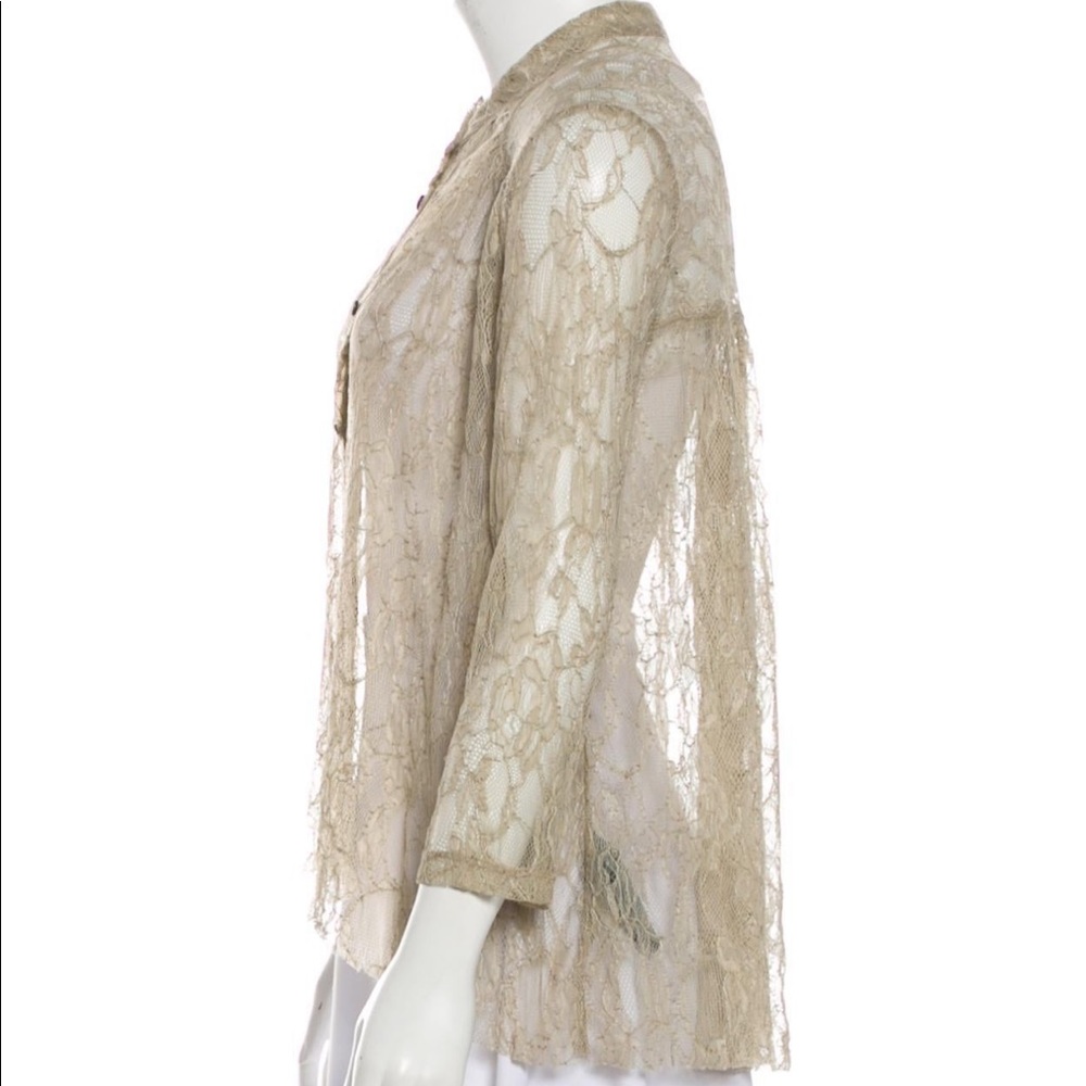 RAQUEL ALLEGRA Lace Button Down $325 1 - Picture 2 of 9
